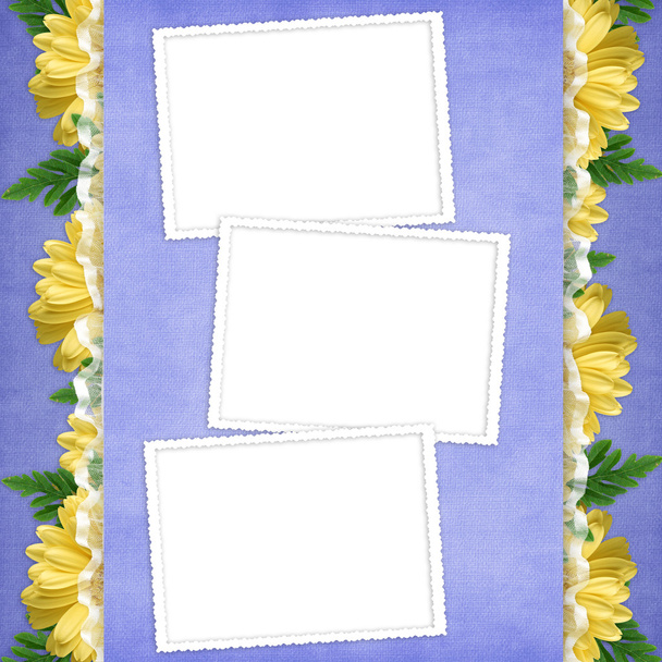 Card for the holiday with flowers - Zdjęcie, obraz