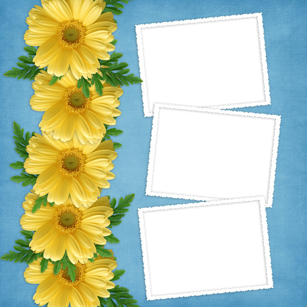 Card for the holiday with flowers - Фото, изображение