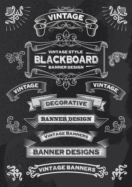 Blackboard yazı tahtası tasarım öğeleri - Vektör, Görsel