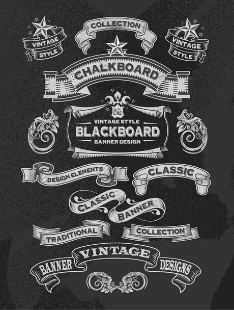 Blackboard Chalkboard elementos de design
 - Vetor, Imagem