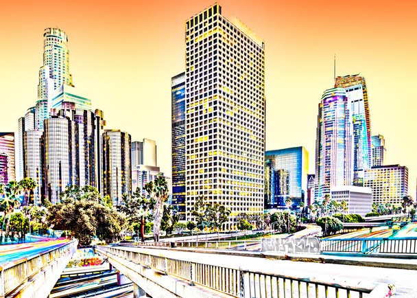 Εικονογράφηση πόλης του Λος Άντζελες - Φωτογραφία, εικόνα