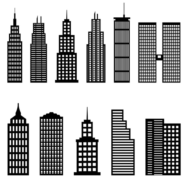 Edificios altos y rascacielos
 - Vector, Imagen
