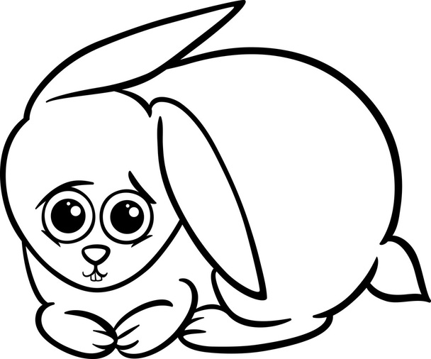 baby rabbit bunny coloring page - ベクター画像