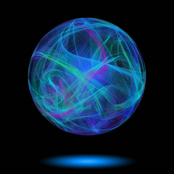Luminoso globo filamentoso blu
 - Foto, immagini