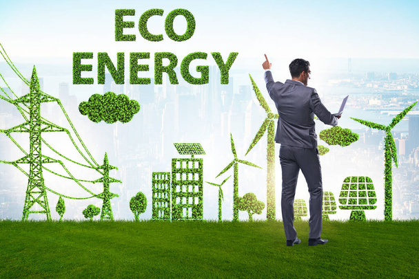 Green and ecology concept with businessman - Photo, Image