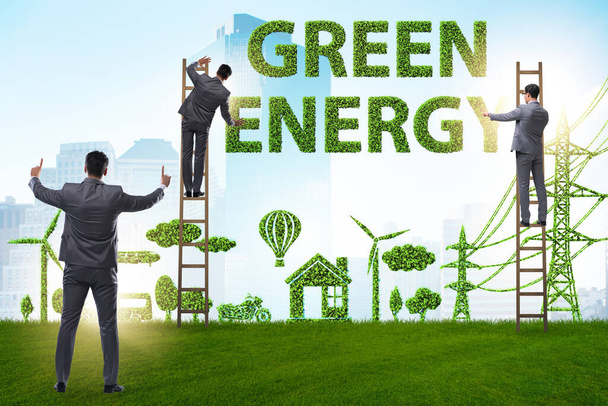 Green and ecology concept with businessman - Photo, Image