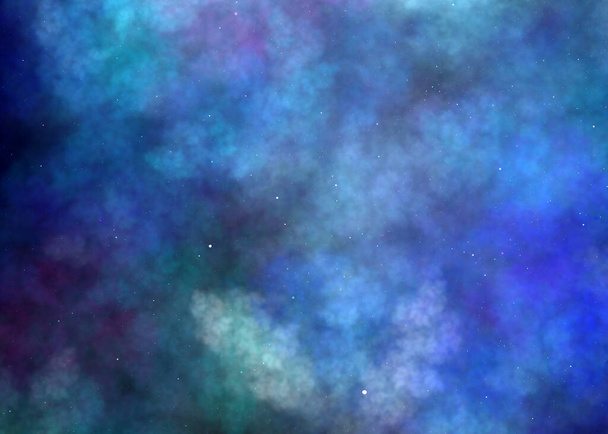 Fraktal Mavi Bulutlar - Fraktal Arkaplan - Fotoğraf, Görsel