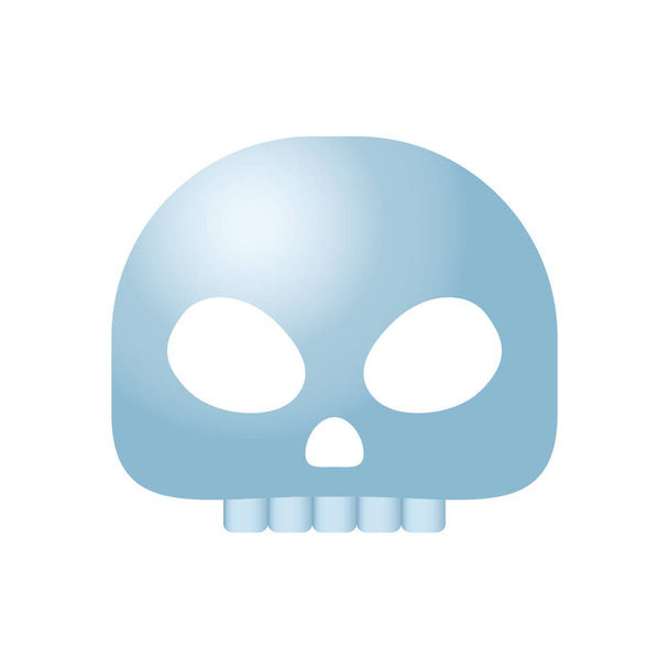 skull emoji icon, gradient style - Vektör, Görsel