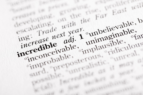 Definição de dicionário de "Incredible
" - Foto, Imagem