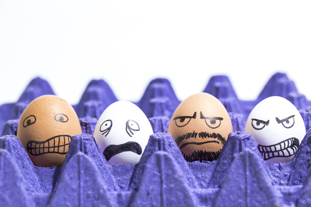 Eggs with faces - Photo, Image