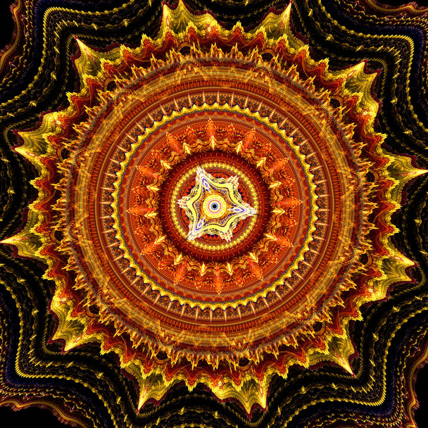 Luxuriant  Mandala    - Fractal Art - Valokuva, kuva