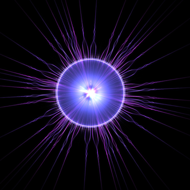 Haeckel esinlenmesi - Protozoan 'ın Radyal Simetrisi - Fraktal Sanat - Fotoğraf, Görsel