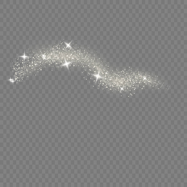 Dust white sparks.  - Vector, Image