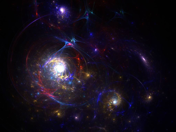 Fraktal Galaksi - Fraktal Arkaplan - Fotoğraf, Görsel