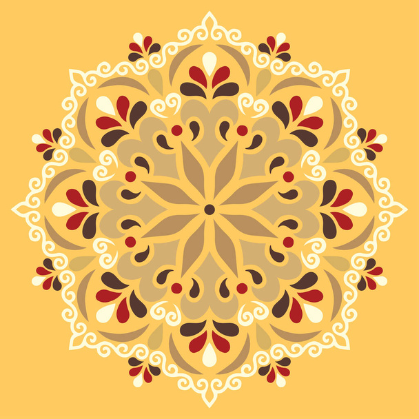 Mandala color pattern doodles sketch good mood - Vektor, obrázek