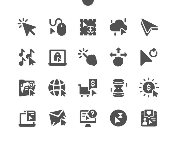 Selection Cursors Well-crafted Pixel Perfect Vector Solid Icons 30 2x Grid for Web Graphics and Apps. Simple Minimal Pictogram - Vector, Image