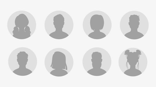 Collection d'avatars et illustrations de têtes masculines et féminines
 - Vecteur, image