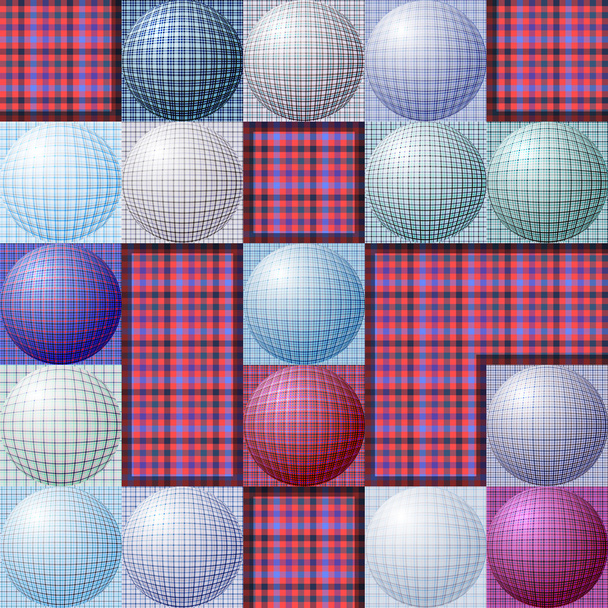 Abstract pattern from balls of different colors - Vector, Image