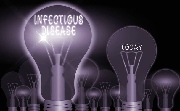 Signo de texto mostrando Enfermedad Infecciosa. Foto conceptual causada por microorganismos patógenos, como virus, etc.
. - Foto, Imagen