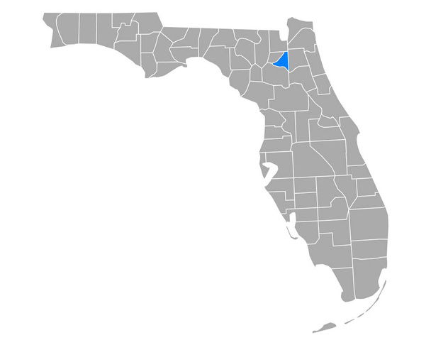 Bradford térképe Floridában - Vektor, kép