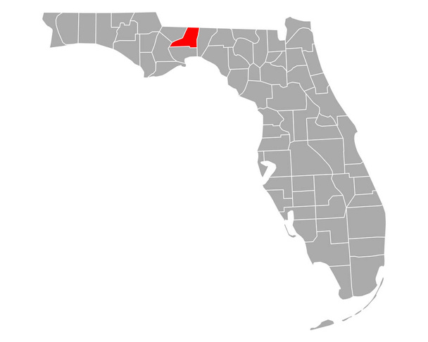 Mapa Leona na Florydzie - Wektor, obraz