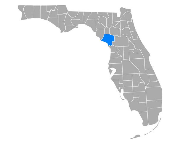 Χάρτης του Levy στη Φλόριντα - Διάνυσμα, εικόνα