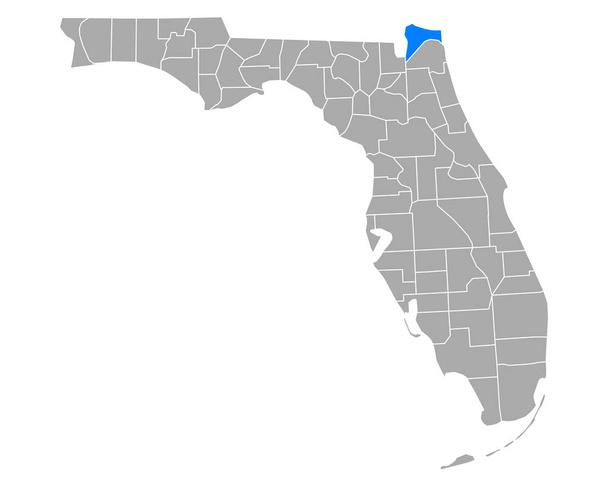 Florida 'daki Nassau haritası. - Vektör, Görsel