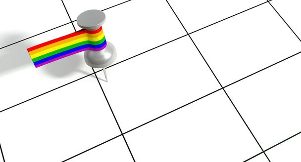 Salvar o pino de data com etiqueta gay
 - Foto, Imagem