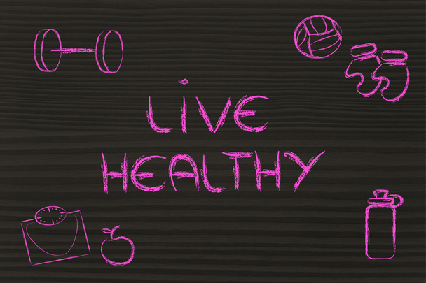 live a healthy and fit life - Fotografie, Obrázek
