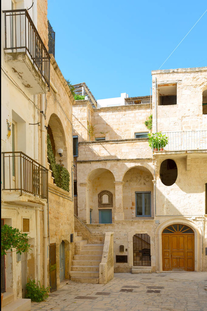 traditional stone buildings in Polignano a Mare, south Italy - Foto, Imagem