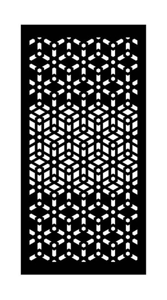 Panel vectorial decorativo para corte por láser. Plantilla geométrica para partición interior
 - Vector, Imagen