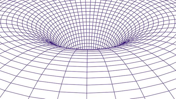 Abstract tunnel. Vector wormhole 3D Corridor mesh - Vector, Image