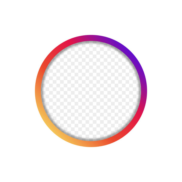 Social media circle frame for web design. Vector - Вектор,изображение