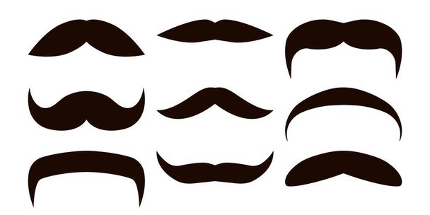 Vector set of mustaches. - Vektor, Bild