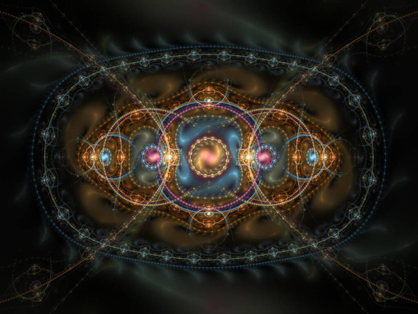Patrón fractal colorido abstracto generado por computadora
. - Foto, Imagen