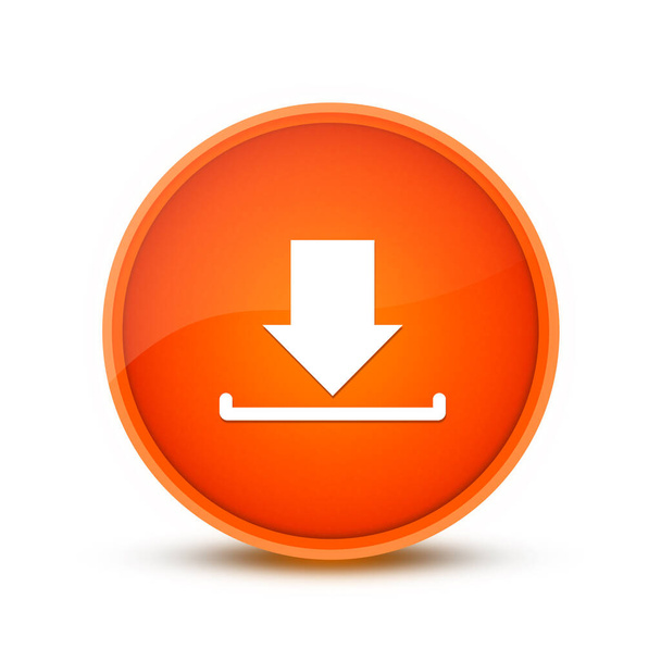 Scarica icona isolata su vetro arancione pulsante rotondo astratto
 - Foto, immagini
