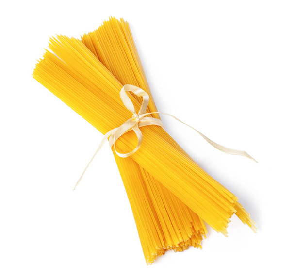 pasta on white background. Macro photo. Close up. - Foto, Imagen