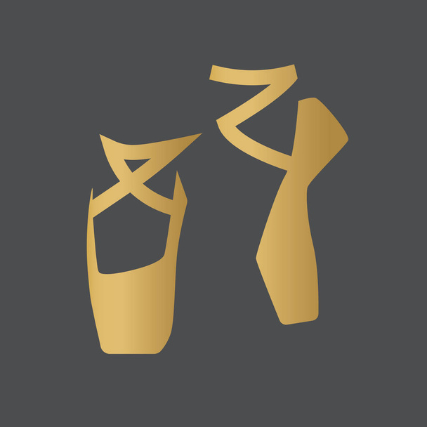 golde ballet shoes icon - vector illustration - Vector, Image