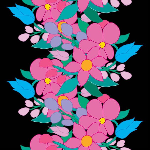 Elegante patrón sin costuras con flores abstractas, elementos de diseño. Patrón floral para invitaciones, tarjetas, impresión, envoltura de regalo, fabricación, textil, tela, fondos de pantalla - Vector, imagen