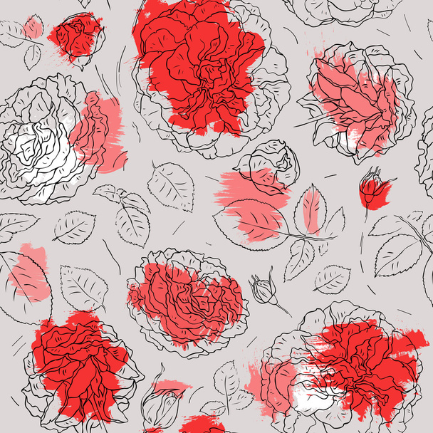 bloemen achtergrond. naadloze patroon - Vector, afbeelding