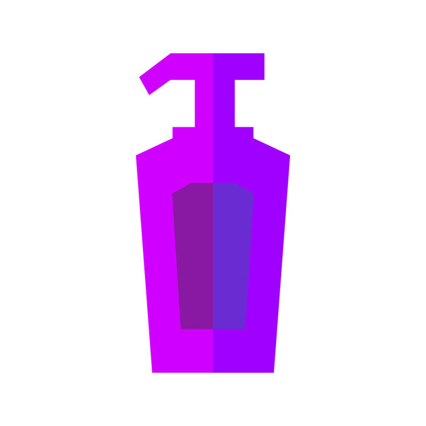 Kézfertőtlenítő szappanhoz vagy antibakteriális gél ikon vektorhoz - Vektor, kép