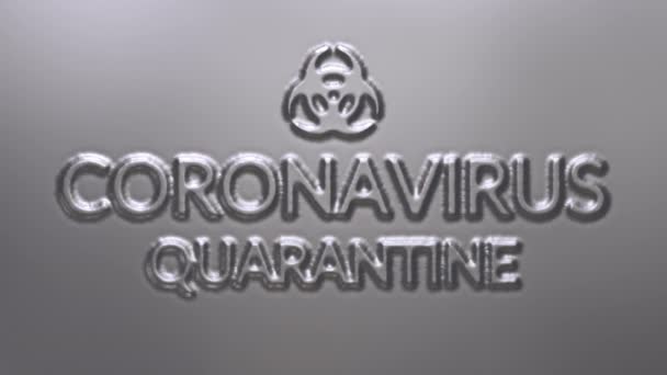 Embossed Plate "Quarantine" - Rupture.Alpha Channel is included. - Footage, Video