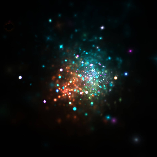  Abstract   Glow Twinkle Star   Background - Fractal Art - Φωτογραφία, εικόνα