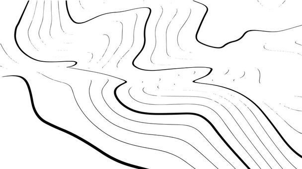 地形図波。アートデザインの輪郭の背景。グリッドマップ。ベクターイラスト. - ベクター画像