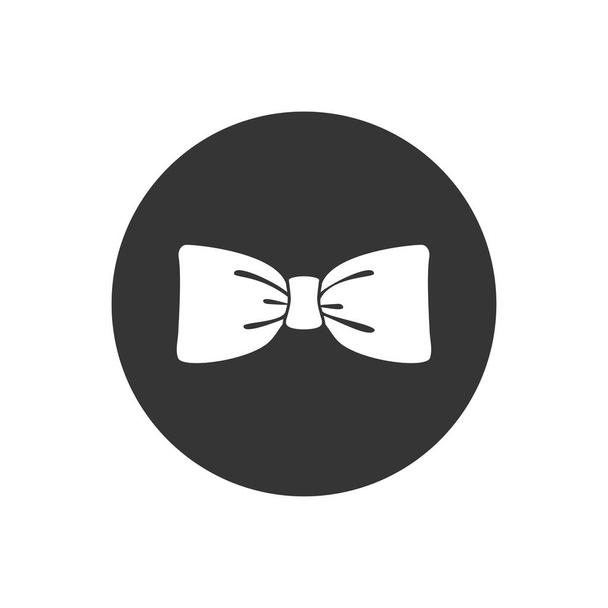 Pajarita negra icono vector aislado sobre fondo blanco
 - Vector, imagen
