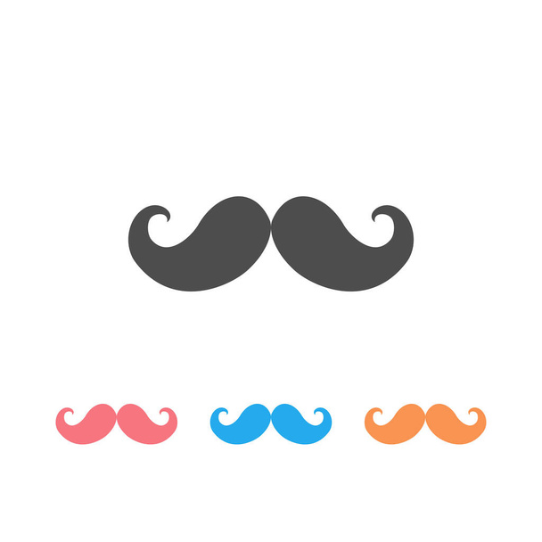 Moustache icône jeu vectoriel illustration
 - Vecteur, image
