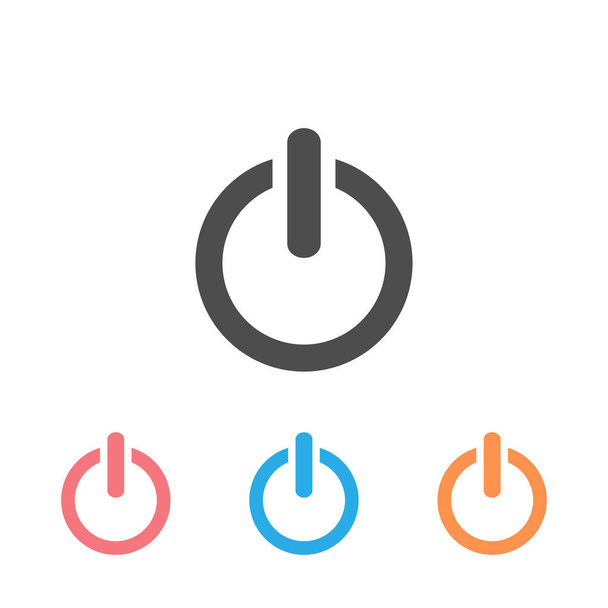 Conjunto de iconos. Icono del interruptor de alimentación. Vector
 - Vector, Imagen