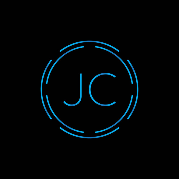 Luova kirjain JC Logo Design Vector malli. Digitaalinen linkitetty kirje JC Logo Design
 - Vektori, kuva