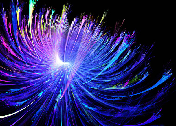 Широкий сяючий квітковий феєрверк Фрактальне мистецтво
 - Фото, зображення