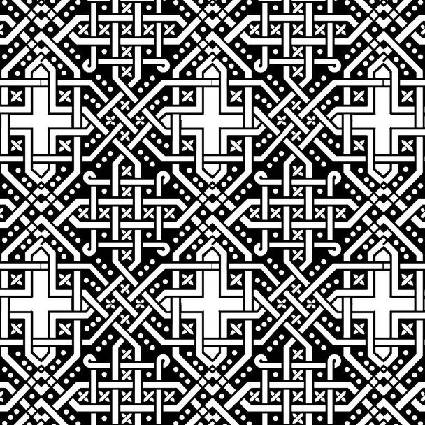 Patrón abstracto sin costura con estilo geométrico abstracto. Repetir la figura y la línea de muestra. Para el diseño de interiores de moda, papel pintado, industria textil
 - Foto, imagen